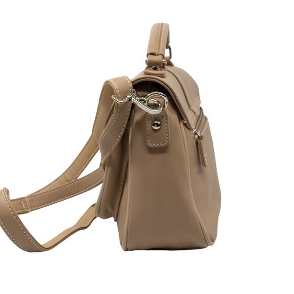 Women's Tan Top Handle Bag DAVID JONES PARIS Handbag Crossbody Purse - Picture 3 of 11